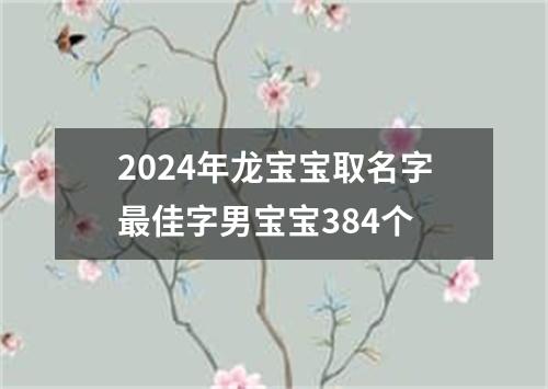 2024年龙宝宝取名字最佳字男宝宝384个