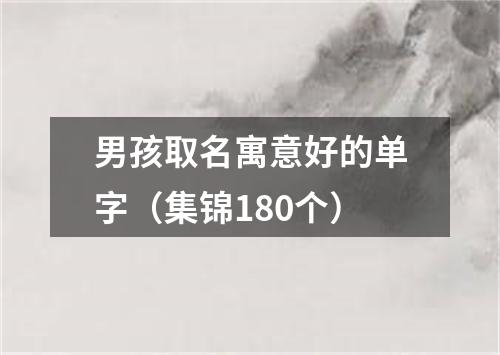 男孩取名寓意好的单字（集锦180个）