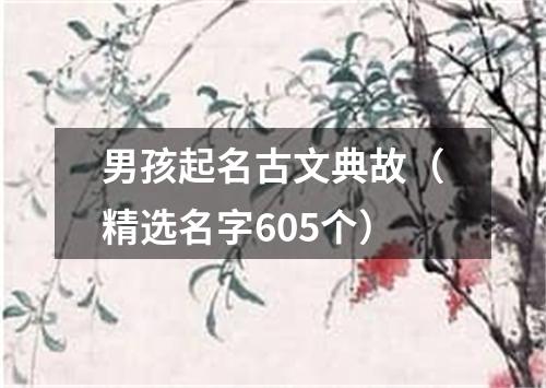 男孩起名古文典故（精选名字605个）