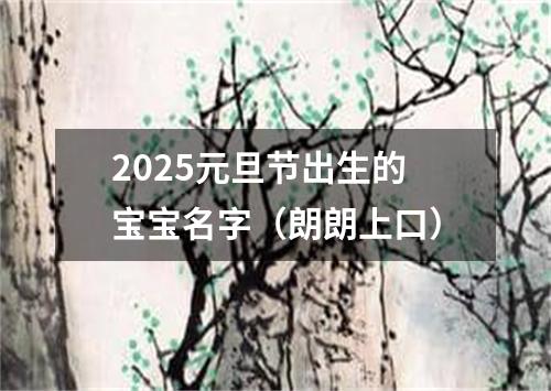 2025元旦节出生的宝宝名字（朗朗上口）