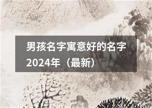 男孩名字寓意好的名字2024年（最新）