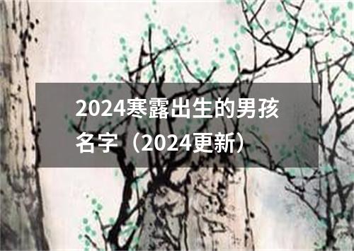 2024寒露出生的男孩名字（2024更新）