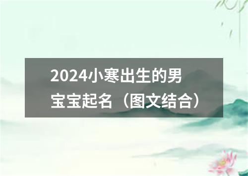 2024小寒出生的男宝宝起名（图文结合）