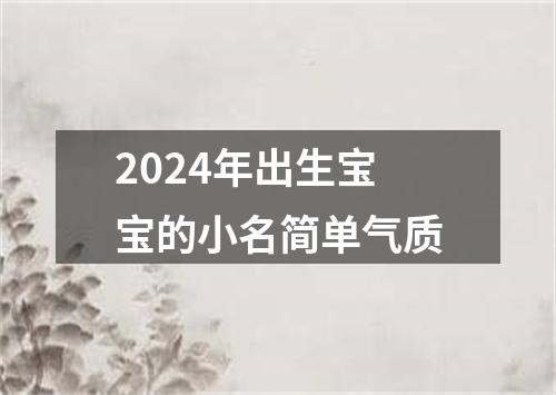 2024年出生宝宝的小名简单气质