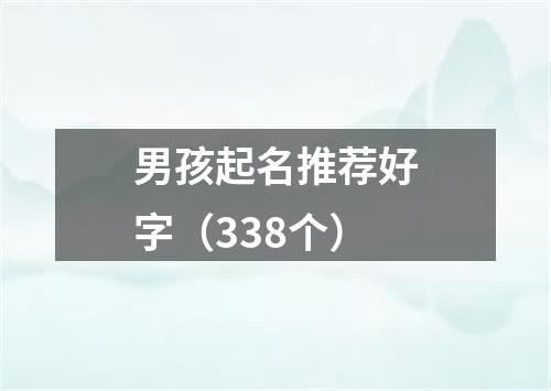 男孩起名推荐好字（338个）