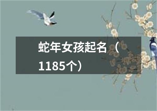 蛇年女孩起名（1185个）