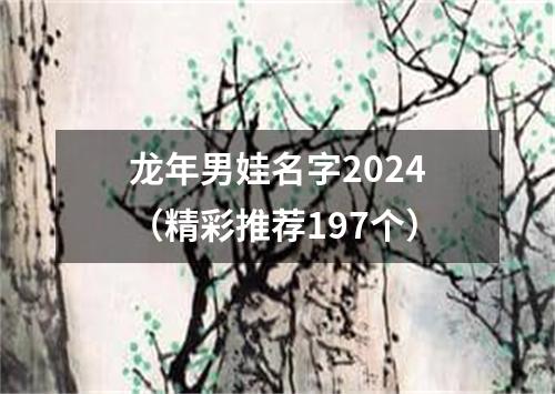 龙年男娃名字2024（精彩推荐197个）