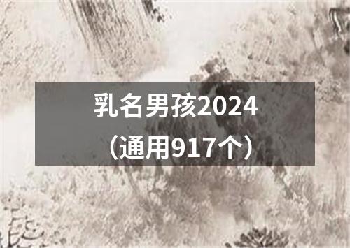 乳名男孩2024（通用917个）