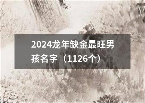 2024龙年缺金最旺男孩名字（1126个）