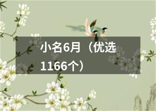 小名6月（优选1166个）