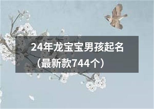 24年龙宝宝男孩起名（最新款744个）