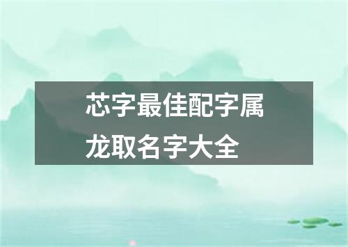 芯字最佳配字属龙取名字大全