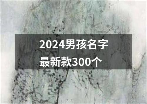 2024男孩名字最新款300个