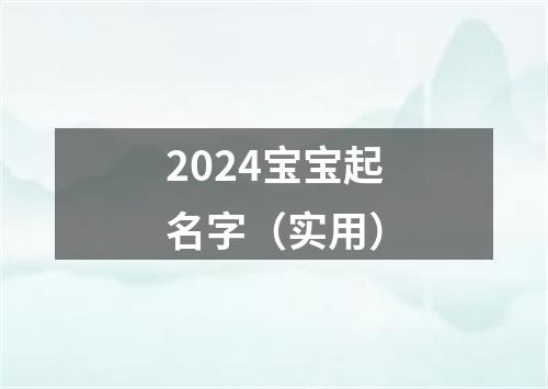 2024宝宝起名字（实用）