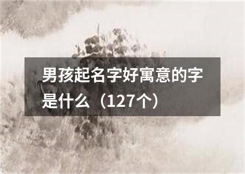 男孩起名字好寓意的字是什么（127个）