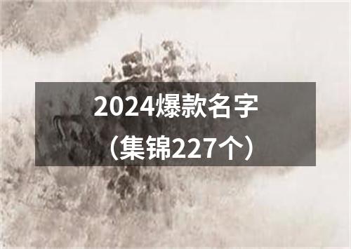 2024爆款名字（集锦227个）