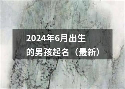 2024年6月出生的男孩起名（最新）