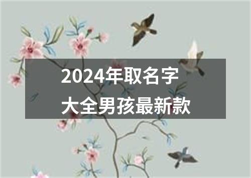 2024年取名字大全男孩最新款