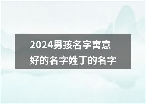 2024男孩名字寓意好的名字姓丁的名字