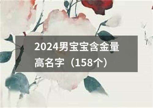 2024男宝宝含金量高名字（158个）