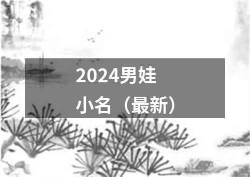 2024男娃小名（最新）