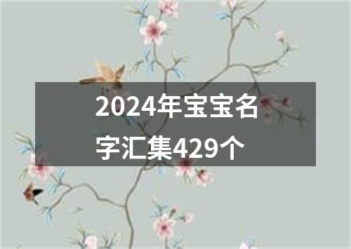 2024年宝宝名字汇集429个