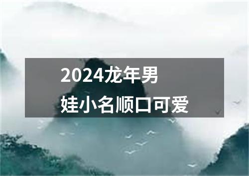 2024龙年男娃小名顺口可爱