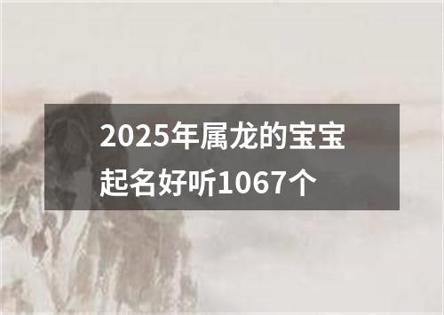 2025年属龙的宝宝起名好听1067个