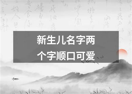 新生儿名字两个字顺口可爱