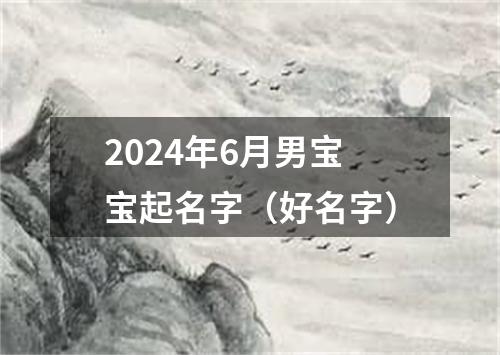 2024年6月男宝宝起名字（好名字）