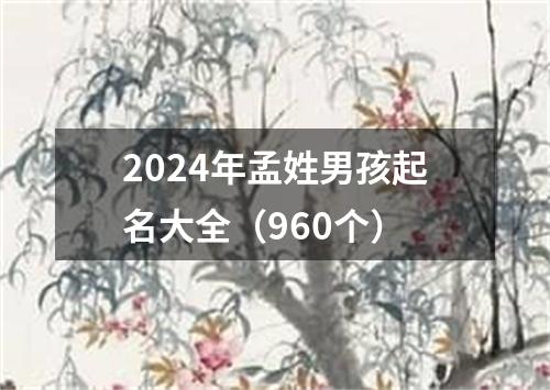 2024年孟姓男孩起名大全（960个）