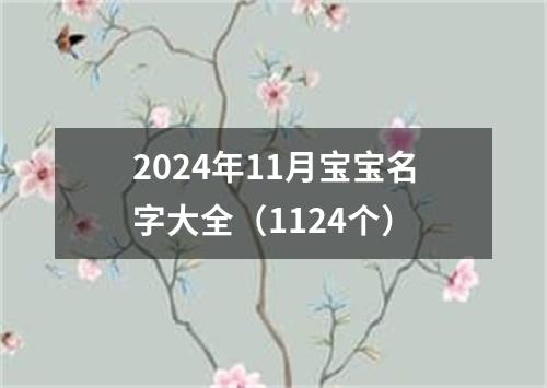 2024年11月宝宝名字大全（1124个）