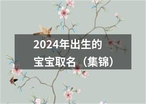 2024年出生的宝宝取名（集锦）