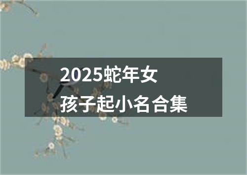 2025蛇年女孩子起小名合集