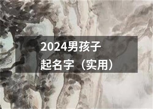 2024男孩子起名字（实用）