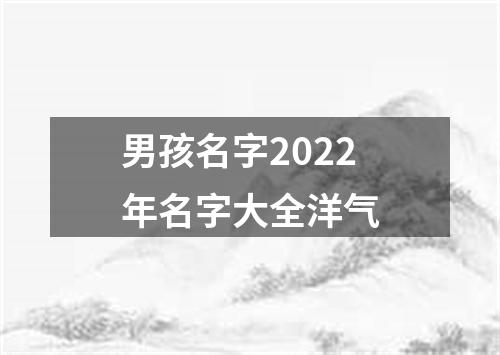 男孩名字2022年名字大全洋气