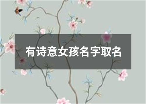 有诗意女孩名字取名