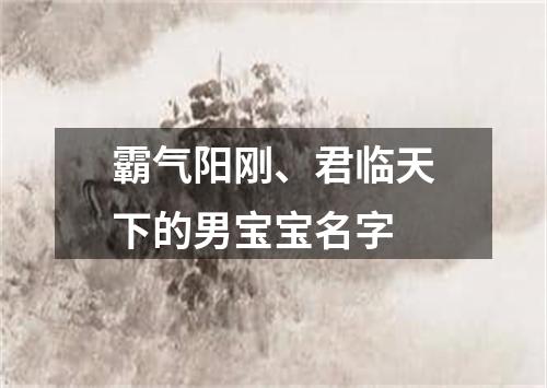 霸气阳刚、君临天下的男宝宝名字