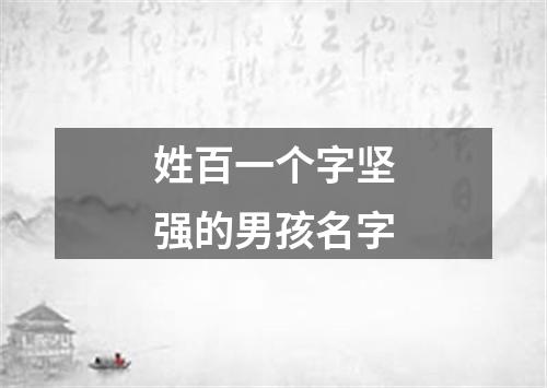 姓百一个字坚强的男孩名字