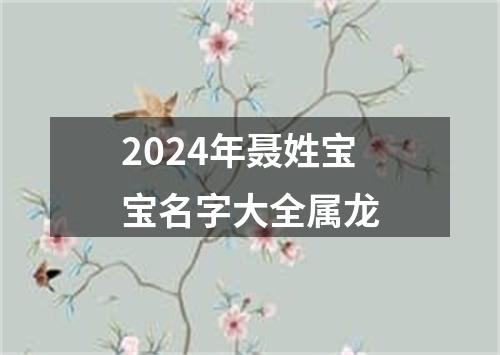 2024年聂姓宝宝名字大全属龙