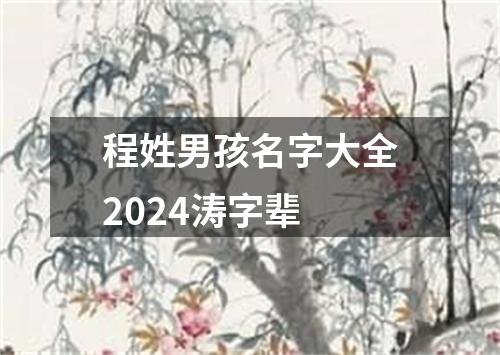 程姓男孩名字大全2024涛字辈