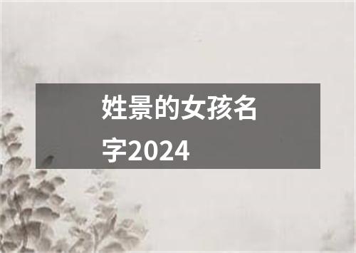 姓景的女孩名字2024