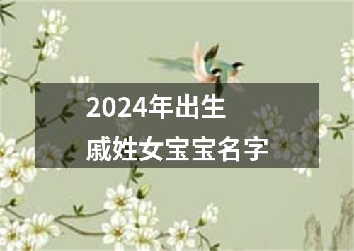 2024年出生戚姓女宝宝名字