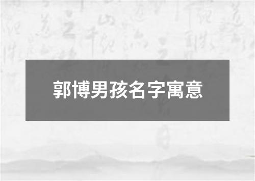 郭博男孩名字寓意