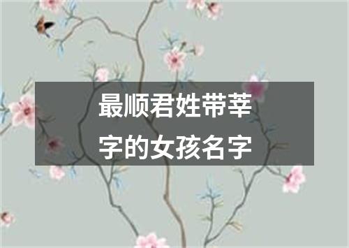 最顺君姓带莘字的女孩名字