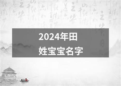 2024年田姓宝宝名字