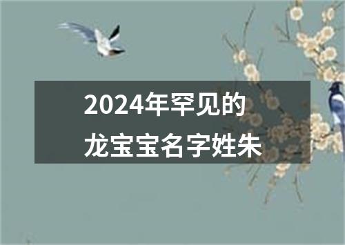 2024年罕见的龙宝宝名字姓朱