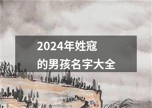 2024年姓寇的男孩名字大全