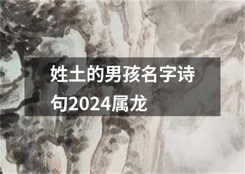 姓土的男孩名字诗句2024属龙