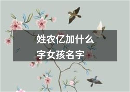 姓农亿加什么字女孩名字